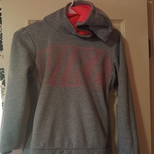 Gray and Pink Nike Dri-fit Hoodie